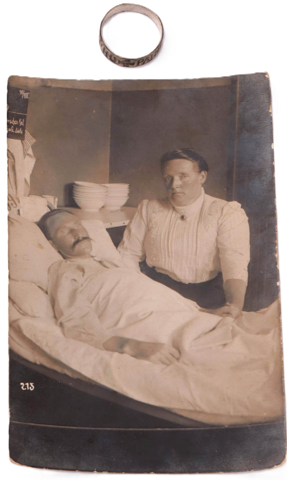 Medical WW1 Ring Medicine Doctors jewelry Kassel Hospital Photo Red Cross Latin