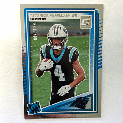 Panini Donruss Tetairoa McMillan Rated Rookie Press Proof /199 #314