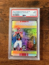 Panini 2017 Donruss Optic Illusions #20 Mahomes II/Dawson Holo PSA 9