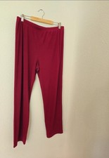   Damen Stoffhose Gr. 44/46 weinrot feinripp