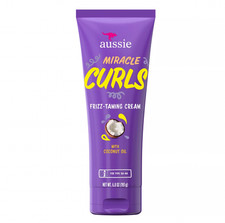 Aussie Miracle Curls Frizz Taming Curl Cream, for Curly Hair 6.8 fl oz 2-Pack 