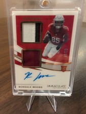2021 Panini Immaculate RONDALE MOORE Dual Jersey Patch AUTO RPA 90/99 Cardinals