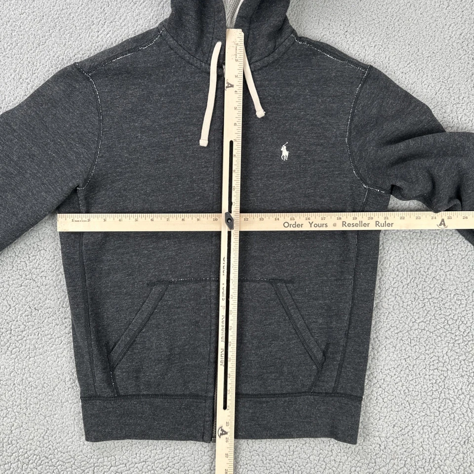 Polo Ralph Lauren Sudadera con Capucha Hombres Gris Medio Cremallera Completa Sudadera Térmica Logo de Poni Foto 4 de 4