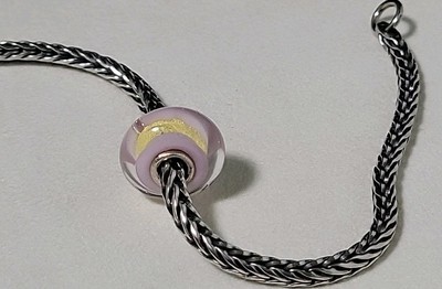 RETIRED Pink Gold Bead- Authentic TROLLBEAD EUC 