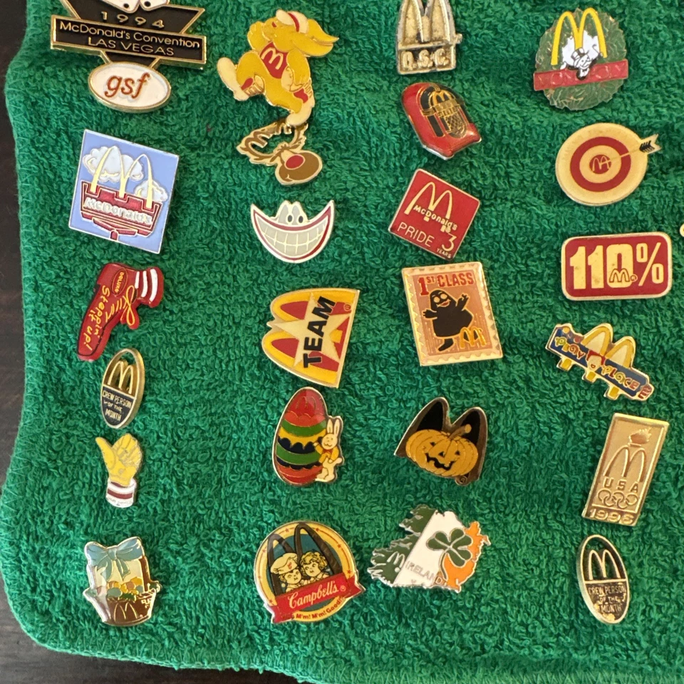 Vintage Lot Of McDonalds Employee Pinbacks Lot Of 90 Pcs - Image 4 of 4