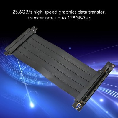(40cm) PCIE 4.0 Extender Riser-Kabel Schwarz 16 X Abgeschirmtes