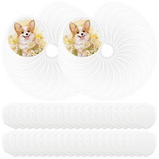 40PCS Sublimation Fans Blank, 9.8 Inch Foldable Flying Disc Fans, Sublimation...