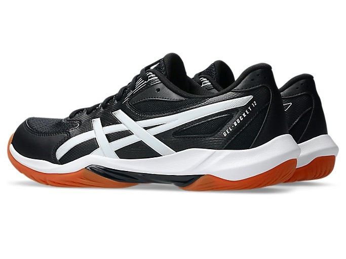 Asics Volleyball Shoes GEL-ROCKET 12 WIDE Black/White 1073A081.001