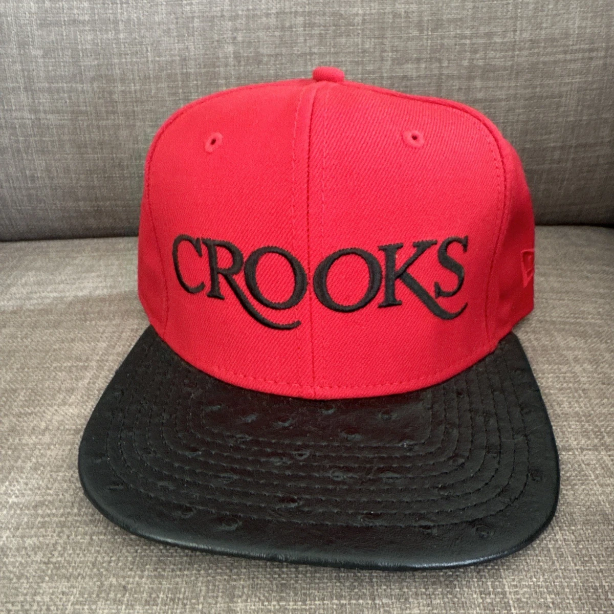 Casquette Crooks And Castles - Snapback Imprimée Bandanna Rouge/bleu - Occasion Vintage Réglable