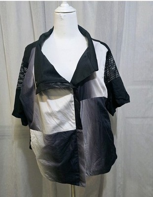 Art Point Vienna Jacket Top Shirt s.L Women's Shortsleeve Black White Grey