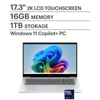   NEW HP OmniBook X 17.3'' 2K TouchScreen FHD Intel Ultra 7 256V/16GB/1TB Silver