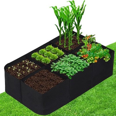 Moisture-Controlled 4x2ft Fabric Garden Bed for Optimal Herb & Vegetable Growth