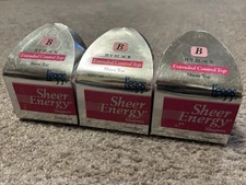 Lot of 3 Leggs Sheer Toe Energy Shapers Control Top Pantyhose Jet Black Size B