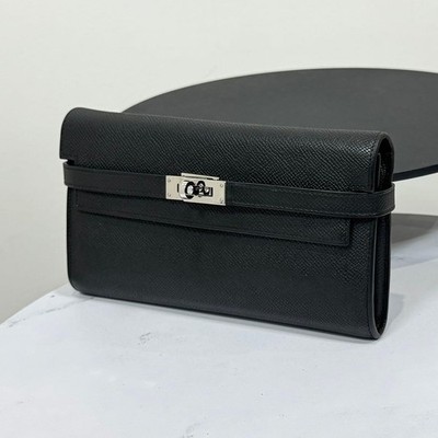 Hermes Kelly Wallet Epsom Black