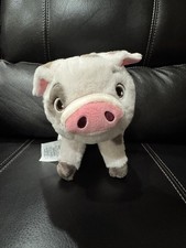 Disney Store Moana Pua Pig Plush 9" White Gray Spots Spotted Stuffed Animal Toy
