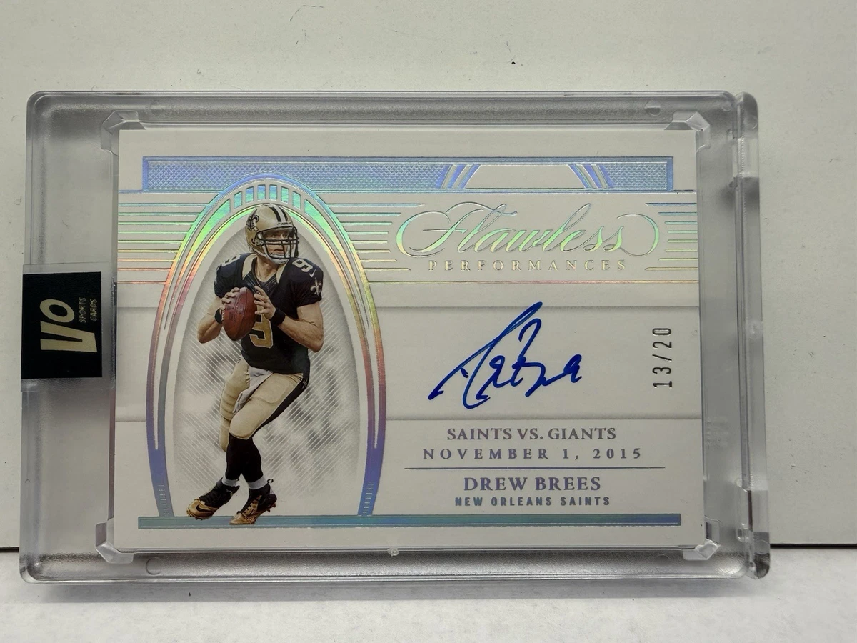 Panini Drew Brees Autographed Football Sports Trading Cards for