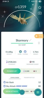 Shiny Skarmory Pokemon Garantiert Glück ab 2020 Registriert oder 30 Tage