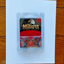 Millett SR00708 Scope Rings Turn-in Standard Style 1" Extra High Matte Black