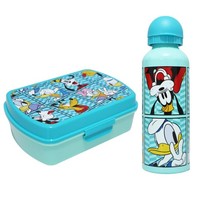 Disney Mickey Maus 2 Tlg Lunch Set Brotdose Alu Trinkflasche 500 Ml Geschenk