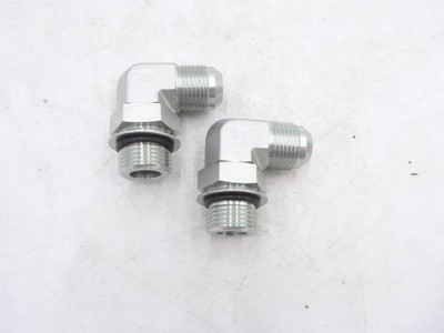 2 Pack Danfoss 6801-10-16 5/8'' Male JIC x 1'' ORB Male 90° Elbow Steel