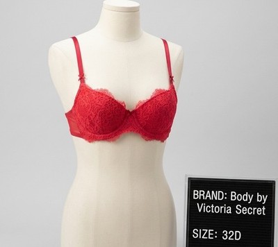 Body by Victoria Secret Dream Angel Push Up Bra Without Padding Red 32D