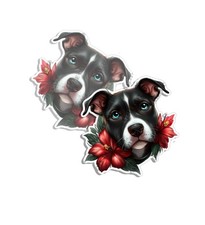 Pit Bull Sticker Dog Face Car Truck Laptop Fur Baby Decal cuddly creatures 2PK