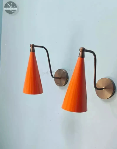 Mid Century Italian Brass Wall Sconces Diabolo Wall Light Bedroom Wall Lamp Ligh - Picture 4 of 6