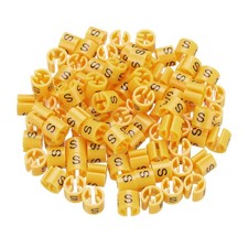 Clothes Hanger Marker S Size Tag Fit 3mm Rod Orange, Pack of 100