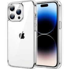 For iPhone 13 14 15 16 17 Pro Max Plus Soft TPU Silicone Case Back Cover Clear.