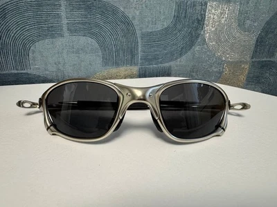 Vintage Oakley Style New Juliet Silver / Black X-Metal Sunglasses | Y2K Retro - Photo 1/4
