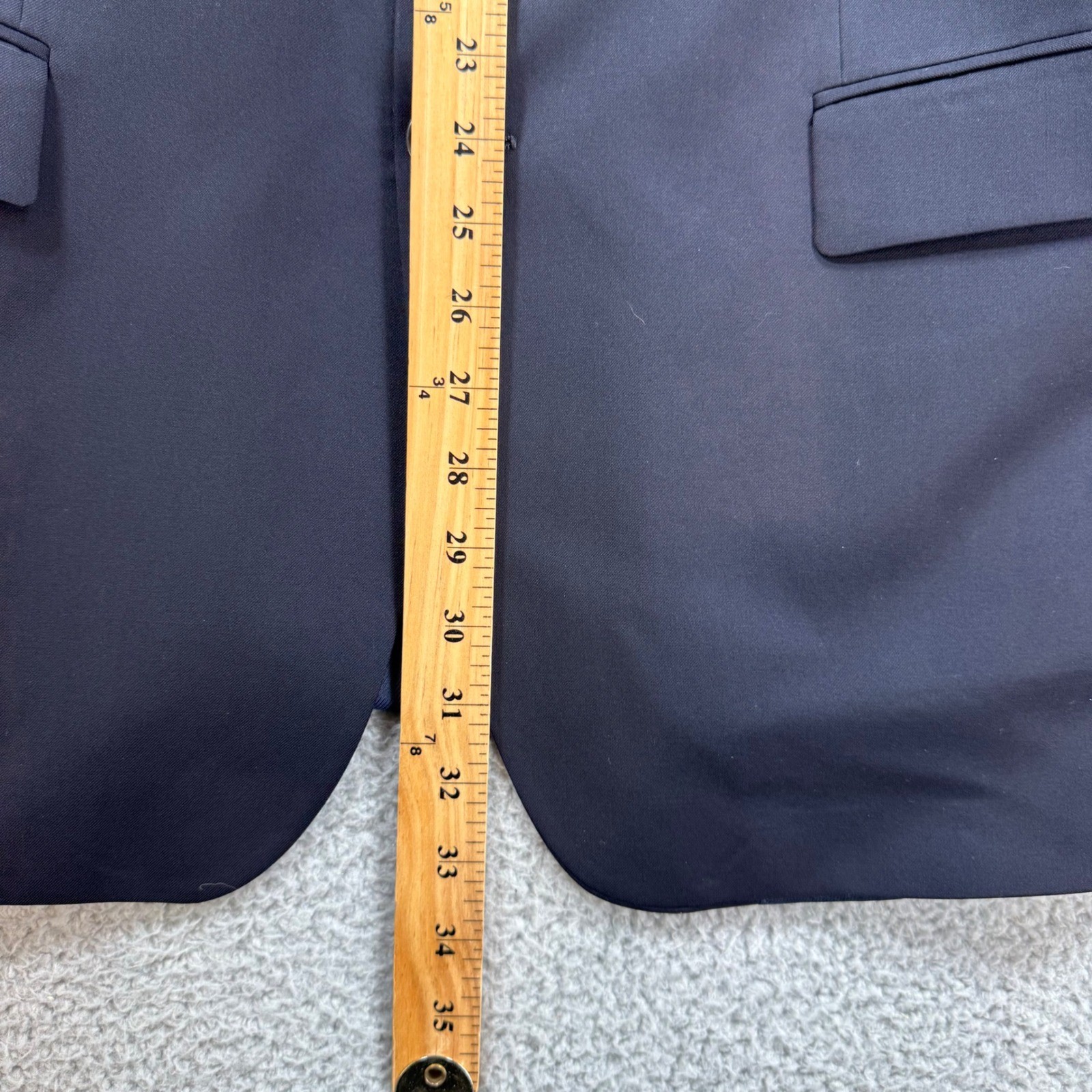 HUGO BOSS Navy Blue Wool Two Button Blazer Suit Jacket Mens 40R thumbnail 4