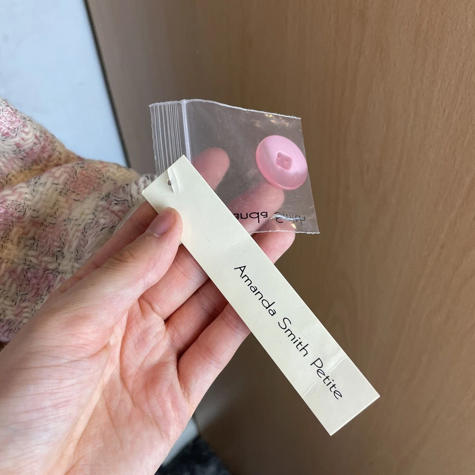 Amanda Smith Petite Pink Tweed Style Blouse Jacket Set UK 8 - Image 4 of 4