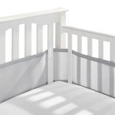 BreathableBaby Breathable Mesh Liner for Full-Size Cribs, Classic 3mm Mesh, G...