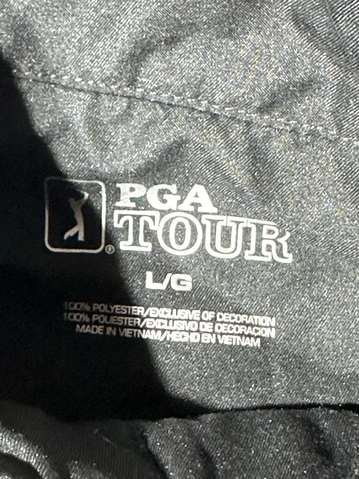 Куртка ветровка пальто для гольфа водонепроницаемая черная желтовато-коричневая отделка мужская L - Изображение 3 из 4