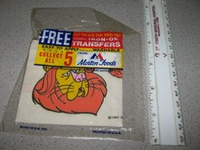 cereal box 1967 WIZARD OF OZ LION cartoon rubons Chuck Jones,premium Jiffy Pop