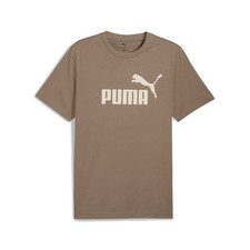 PUMA Essentials Logo Crew Neck Short Sleeve T-Shirt Mens Brown Casual Tops 68884