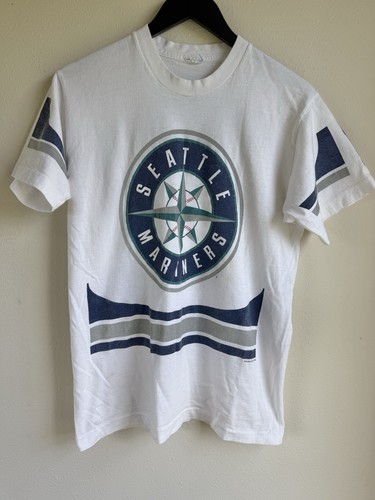 Vintage Salem Sportswear Herren T-Shirt weiß Seattle Mariners Medium MLB 1996