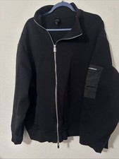 Armani Exchange A x Men 2XL Jacket Full Zip Sleeve Pocket Black