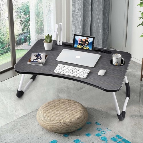 Mesa De Ordenador Escritorio Para Cama Laptop Portatil Plegable Color Marrón NEW - Afbeelding 20 van 24