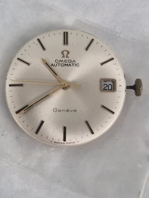 Omega Geneve Automatic Cal 565 24 Jewel Movement & Dial + Crown Working 1960s
