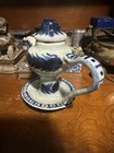Antique Chinese Blue and White Porcelain Oil Lamp Old Lines — photo 2