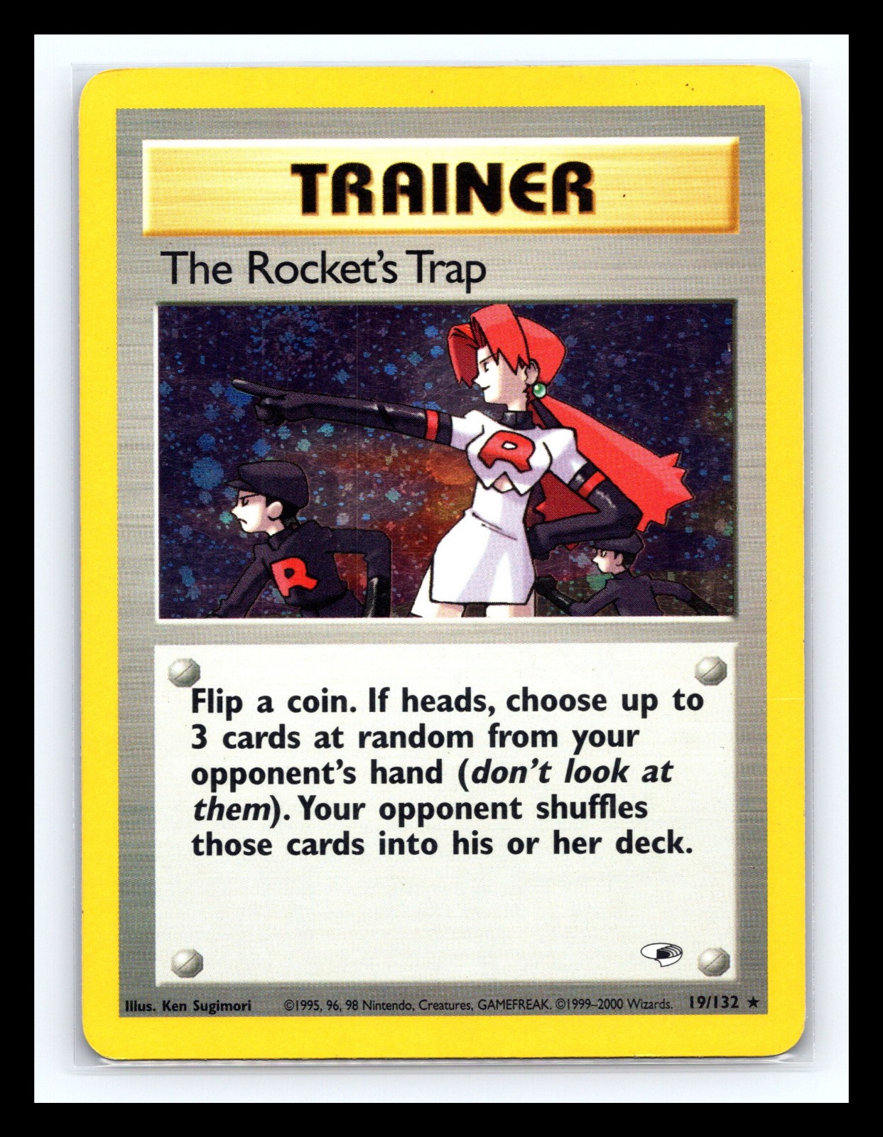 💥 THE ROCKET'S TRAP | Pokemon TCG 2000 | (GYM HEROES) Holo w/ Swirl #19/132