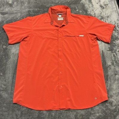 Columbia Shirt Mens XL Red Omni-Freeze Zero Omni-Wick Evap Outdoor Hiking