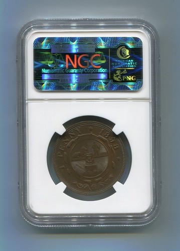 South Africa Zar NGC Certified 1898 Kruger Penny Au 53 Bn Coin - Picture 2 of 2