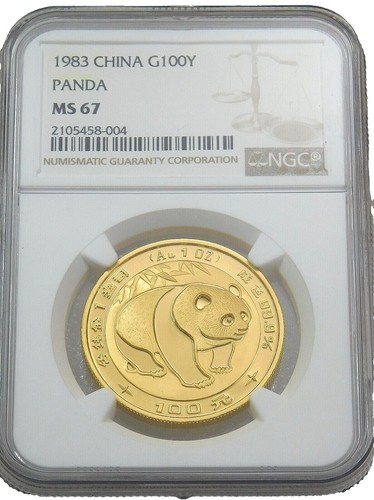 1988 Chinese Panda 1 oz. .999 Gold Graded by NGC as MS-68! China