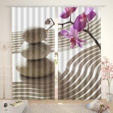 Sand Surprise Gray Sand 3D Curtain Blockout Photo Printing Curtains Drape Fabric