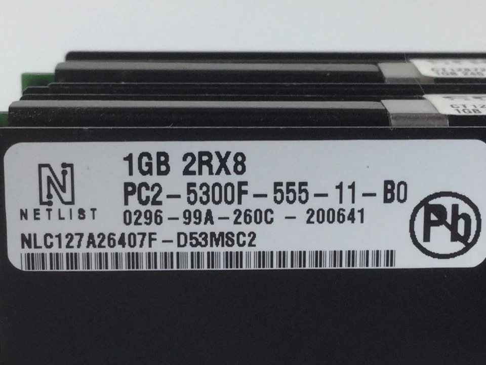 2 GB (2x 1 GB) Crucial CT12872AP667.K18F 1 GB DDR2-5300 totalmente almacenado en búfer para Apple Foto 3 de 4