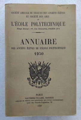ANNUAIRE 1950 DES ANCIENS ELEVES DE POLYTECHNIQUE - Photo 1/4