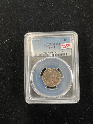 1913 Buffalo Nickel- Type 1. MS64 PCGS Mint State 64