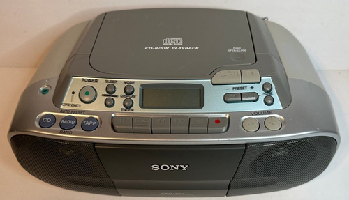 Sony CFD-S01 CD Cassette Player/Record AM/FM Radio Portable Stereo Boombox Teste - Imagen 8 de 11